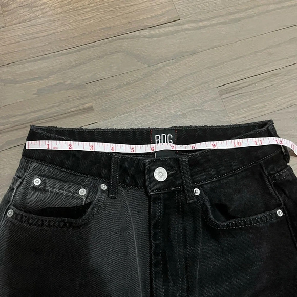 BDG Urban Outfitters Color Block Black Jeans. Raw Hem. Size 26 - Picture 6 of 8
